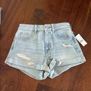 PacSun Light Blue Distressed Jean Shorts